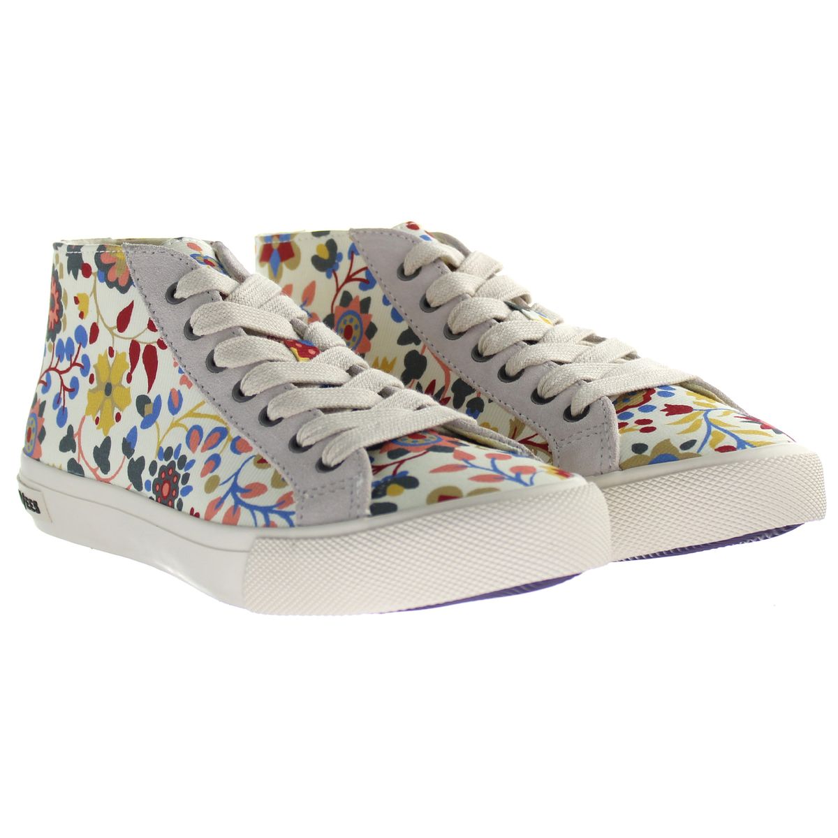 Schnürsneaker mit Blumenmuster