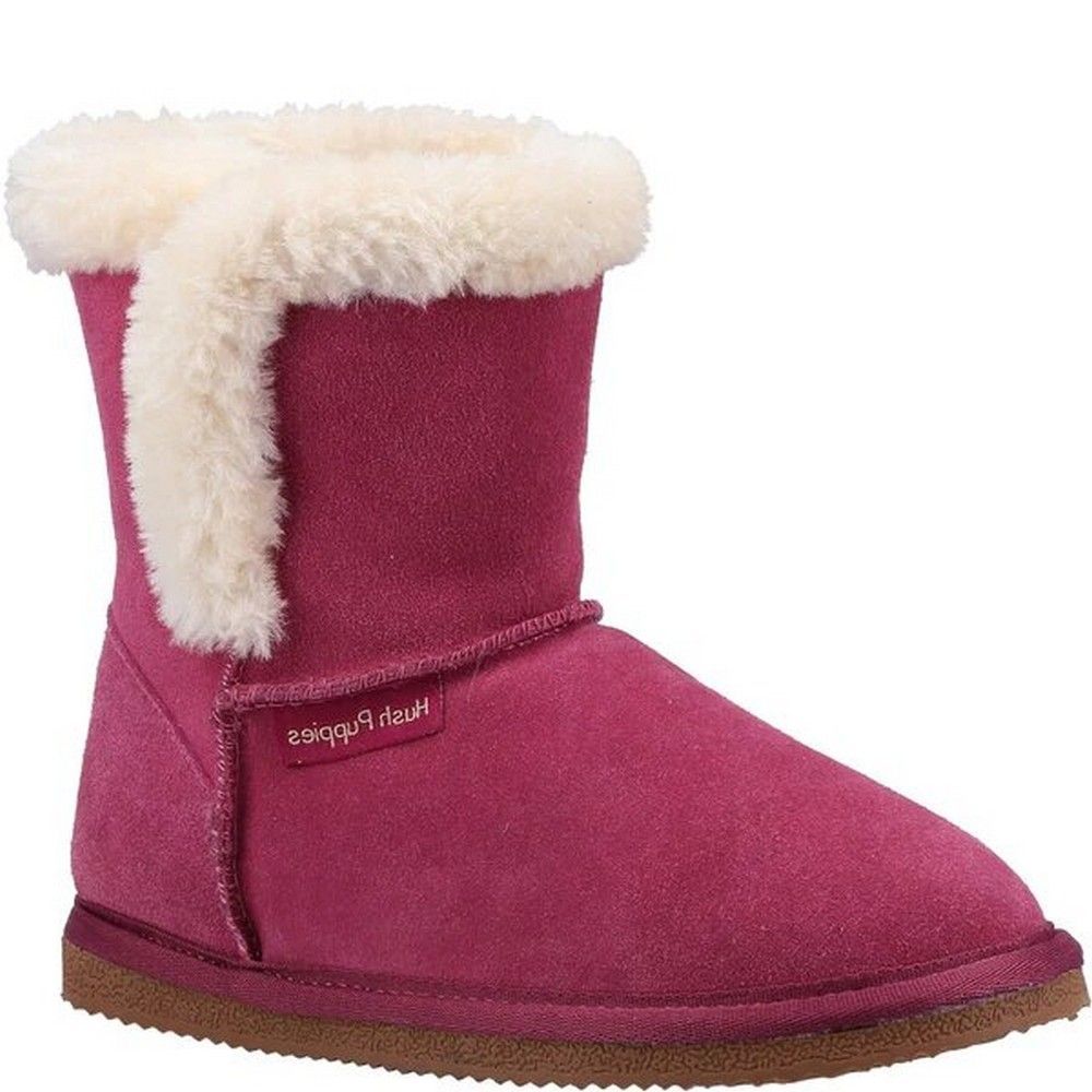 Klassische Wildleder-Booties mit Kunstpelz