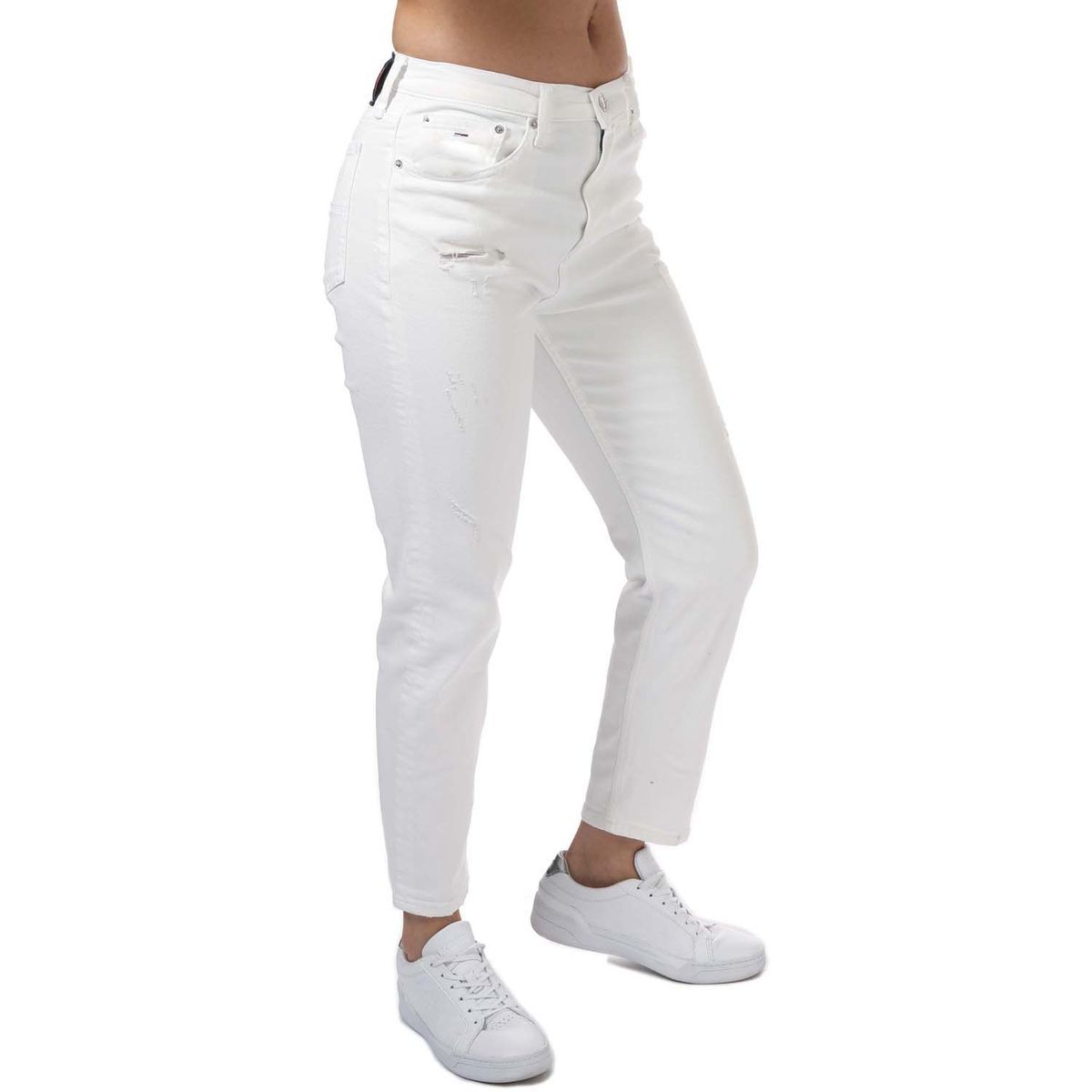 Tapered-Jeans mit hohem Bund