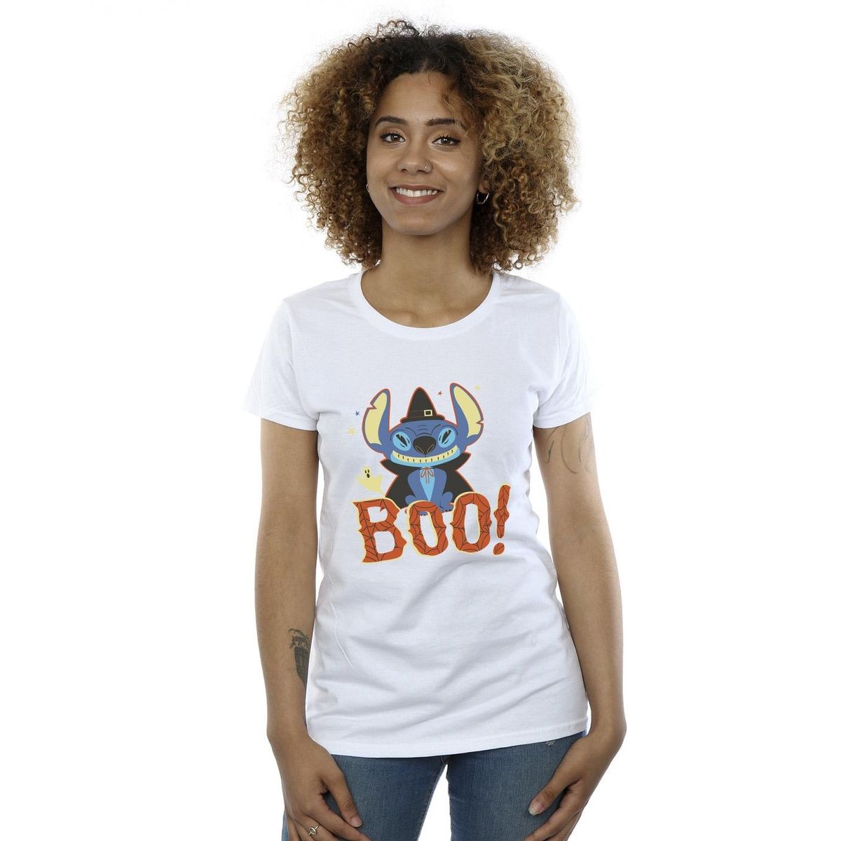 Stitch Vampir Halloween Grafik-Oberteil