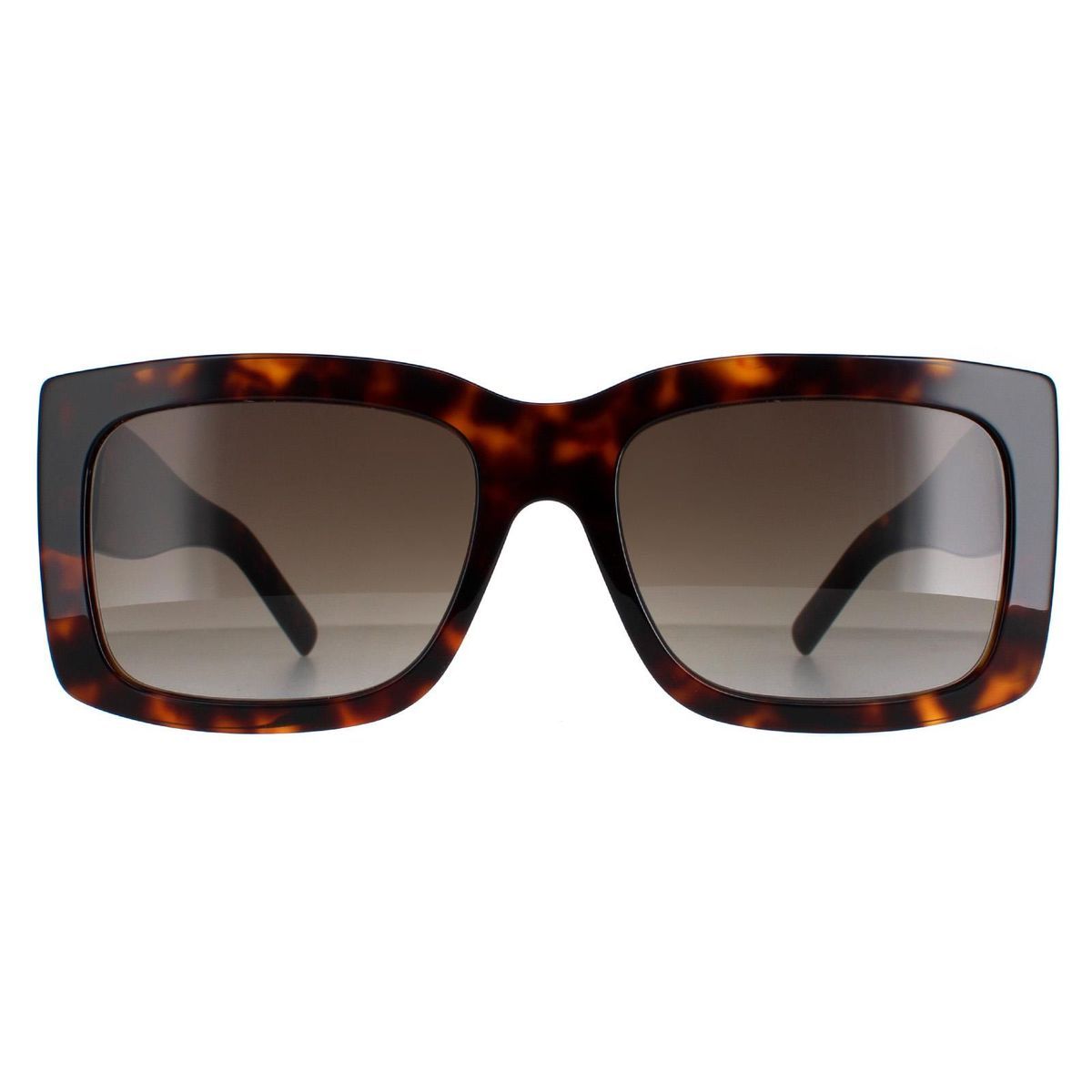 Klobige rechteckige Havanna-Sonnenbrille