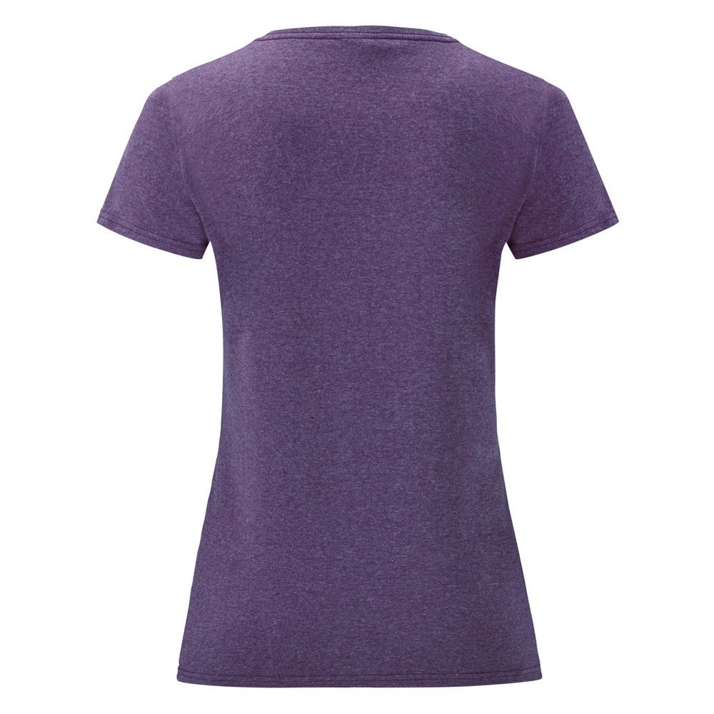 Tailliertes meliertes T-Shirt mit Rundhalsausschnitt