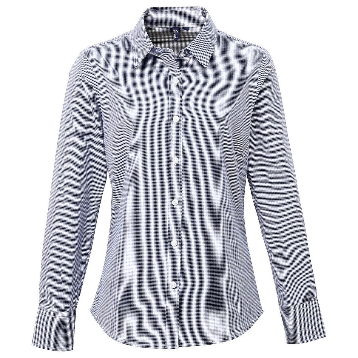 Tailliertes Mikrokaro Gingham-Hemd