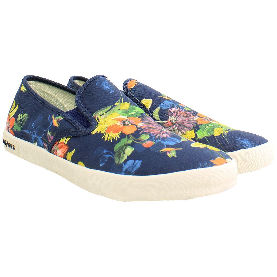 Canvas-Slip-Ons mit Blumenmuster