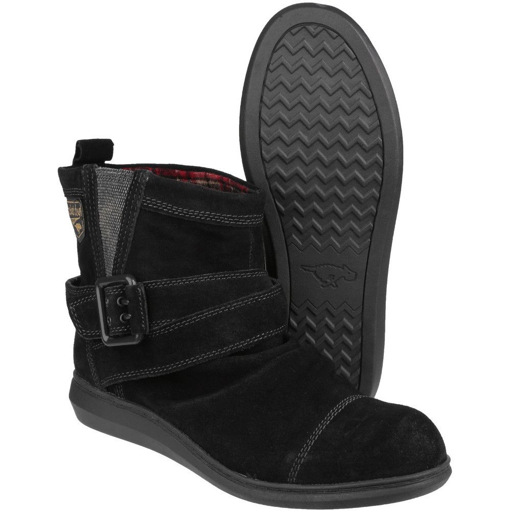 Wildleder-Stiefeletten mit Schnallendetail
