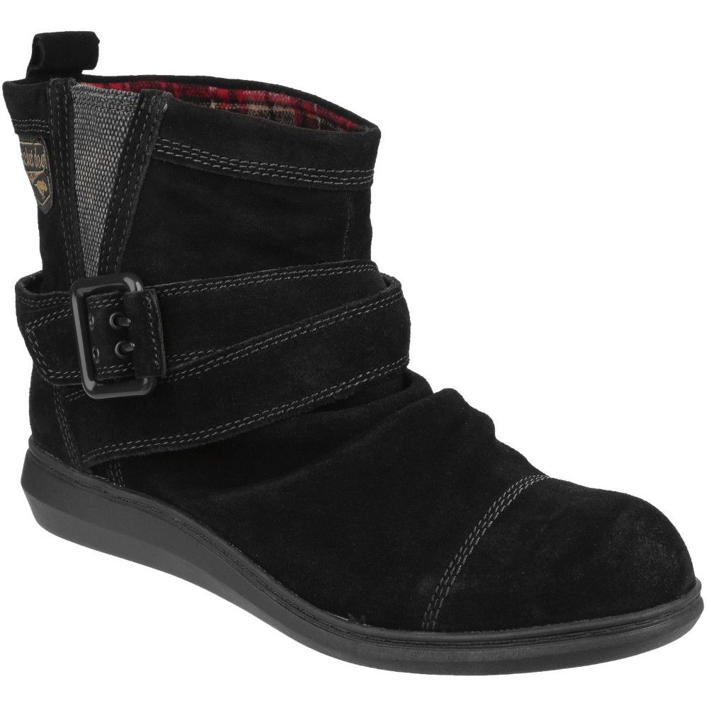 Wildleder-Stiefeletten mit Schnallendetail