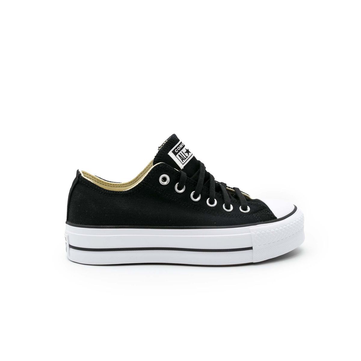Low-Top Plateau-Sneaker aus Canvas