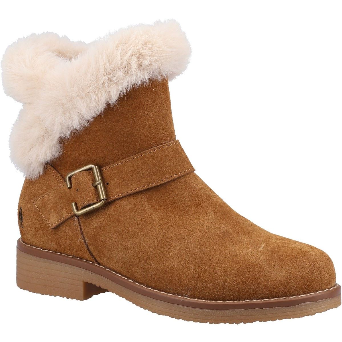 Wildleder-Stiefeletten mit Kunstfell
