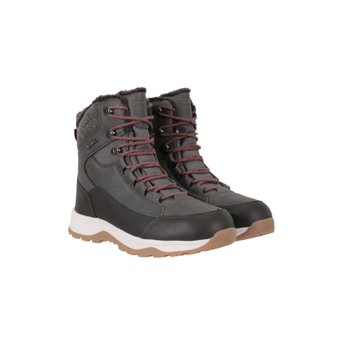 Wasserdichte isolierte Leder-Schneestiefel
