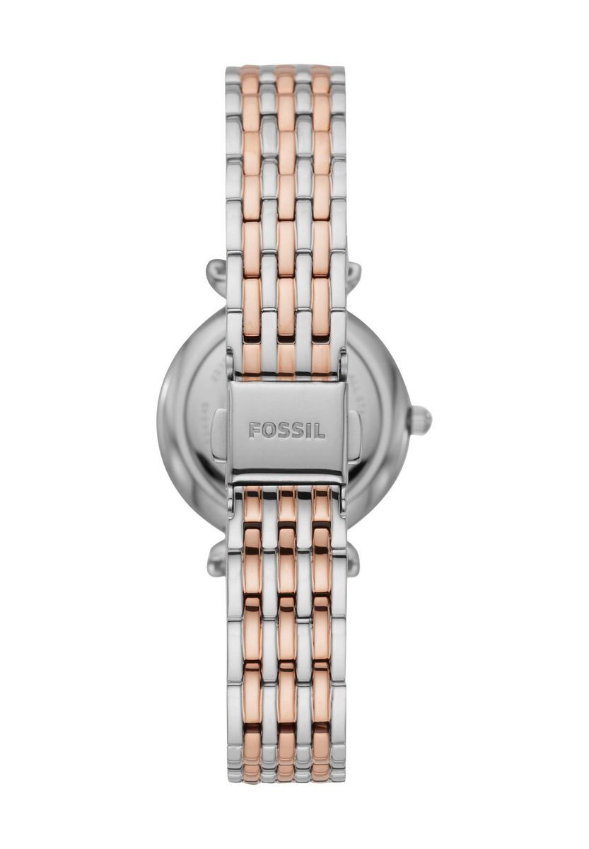 Elegante Bicolor-Uhr mit Kristal-Lünette