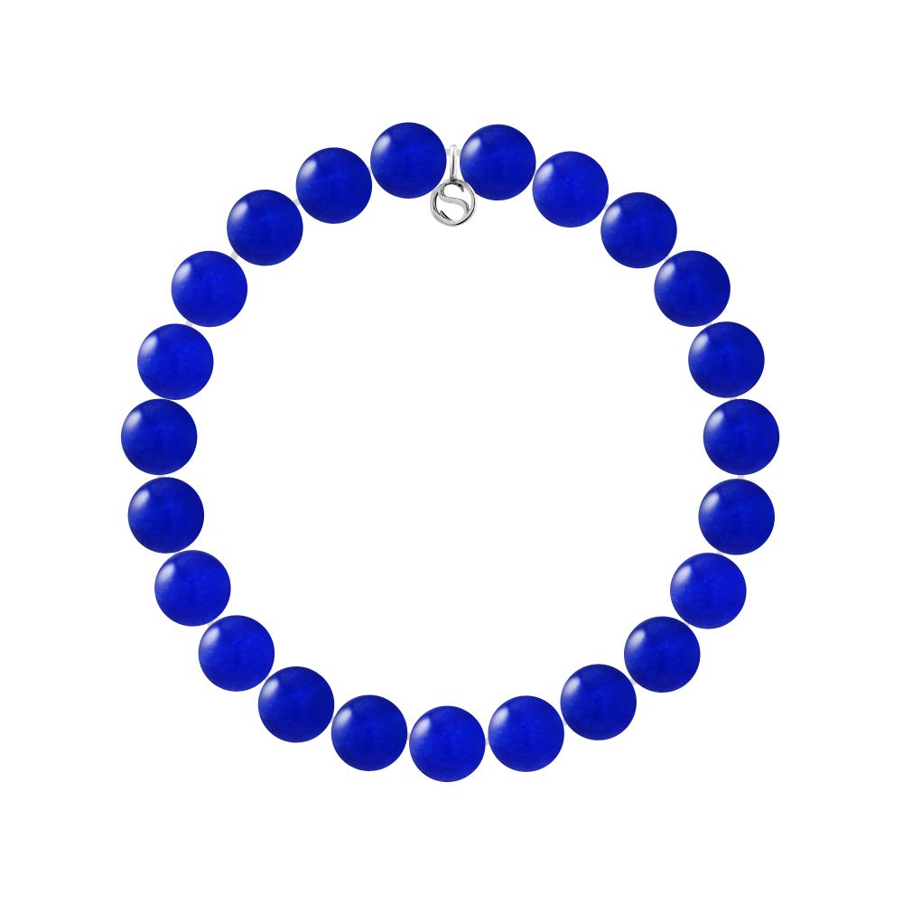 Elegantes Chalcedon-Perlenarmband mit Stretch