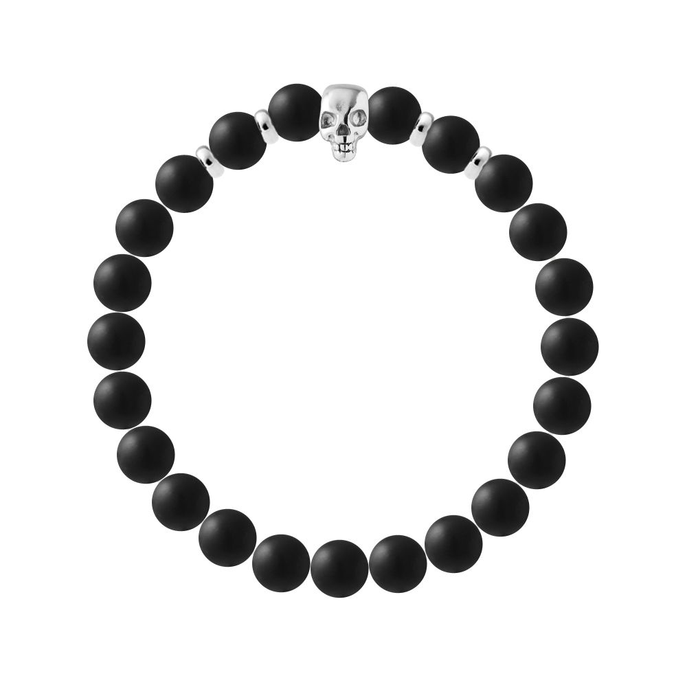 Elegantes Chalcedon-Perlenarmband mit Stretch