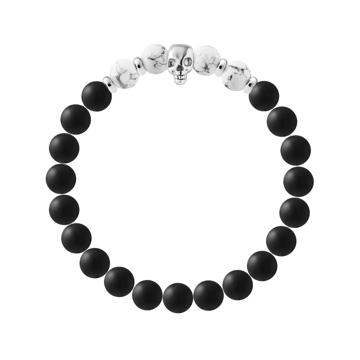 Elegantes Chalcedon-Perlenarmband mit Stretch