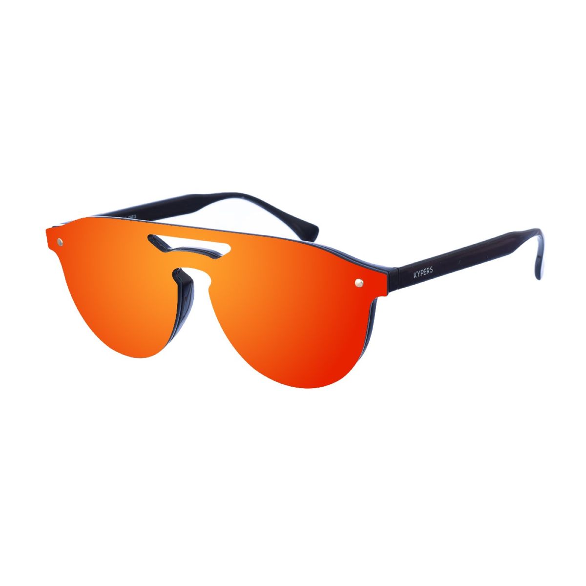 Randlose Shield-Sonnenbrille mit Brauensteg