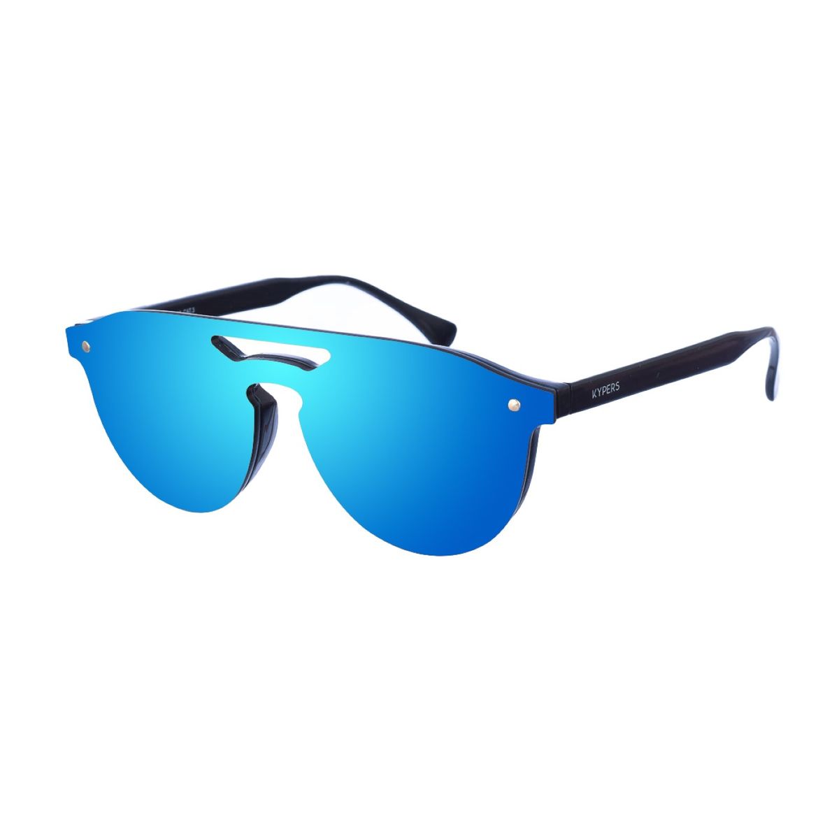 Randlose Shield-Sonnenbrille mit Brauensteg
