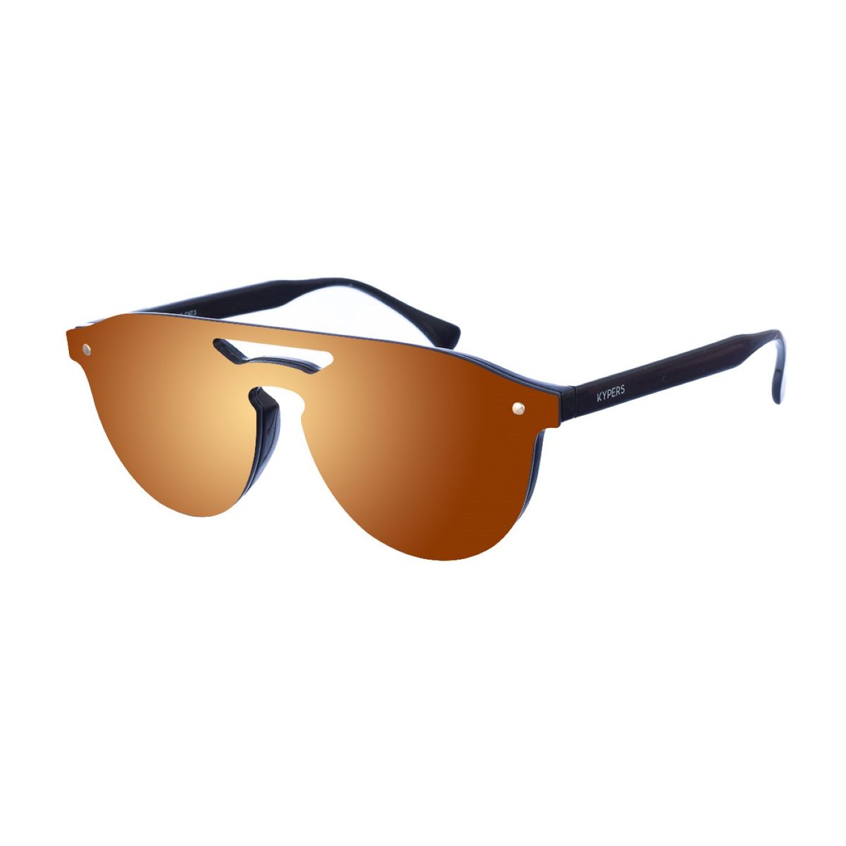 Randlose Shield-Sonnenbrille mit Brauensteg