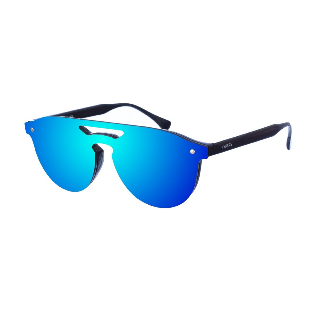 Randlose Shield-Sonnenbrille mit Brauensteg