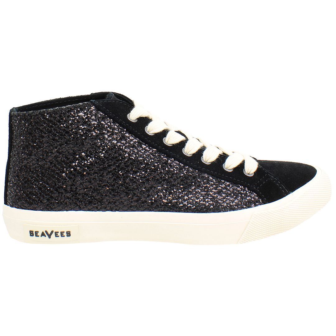 Glitzernde High-Top Schnür-Sneaker