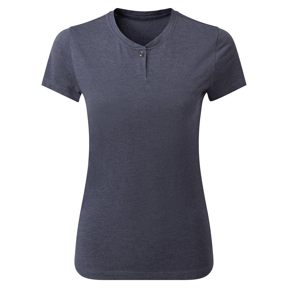 Weiches meliertes Henley-T-Shirt