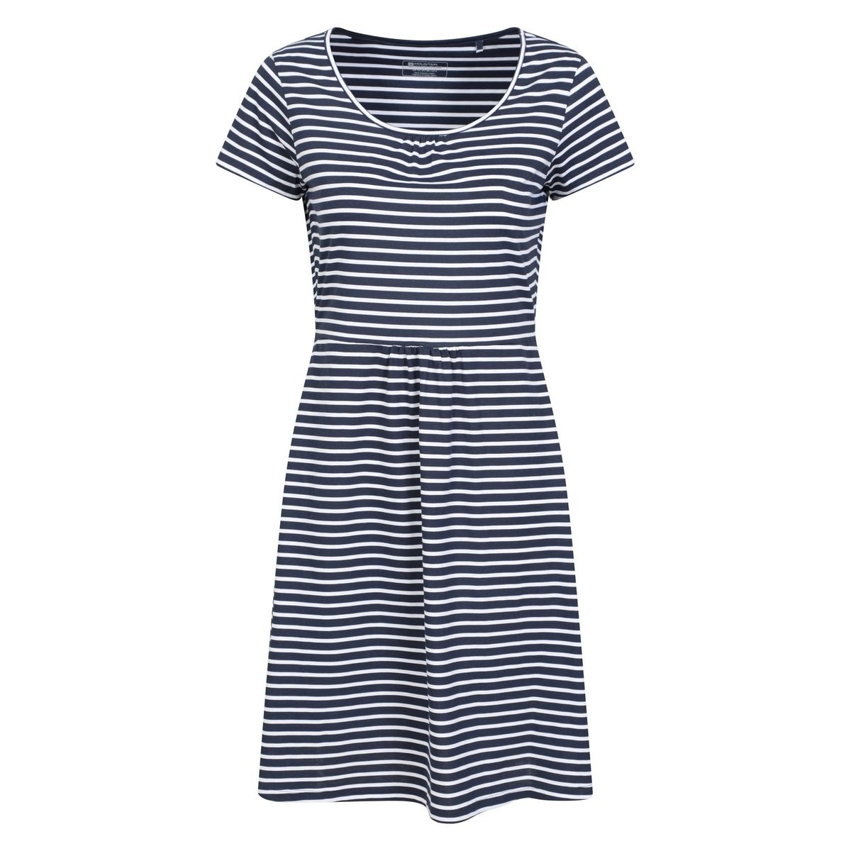 Gestreiftes A-Linien-Kleid aus Jersey