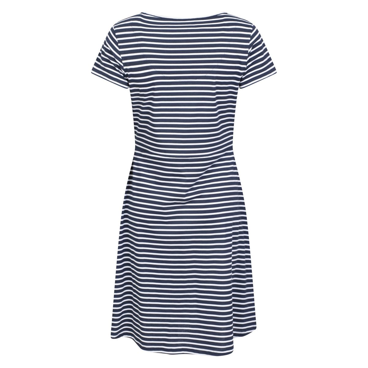 Gestreiftes A-Linien-Kleid aus Jersey
