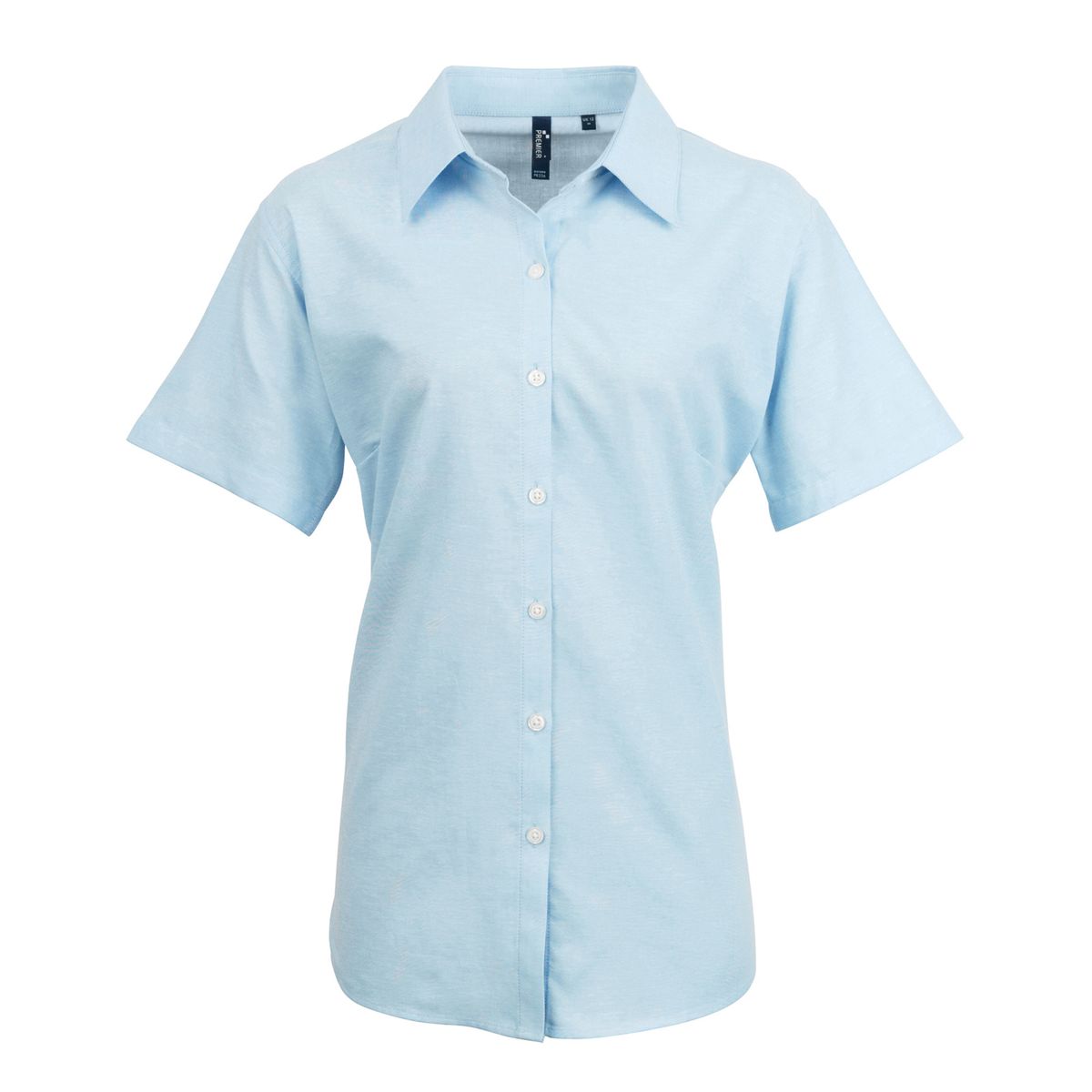 Kurzärmelige Oxford-Bluse