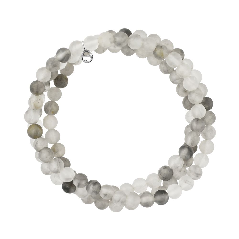 Mehrreihiges marmoriertes Perlenarmband