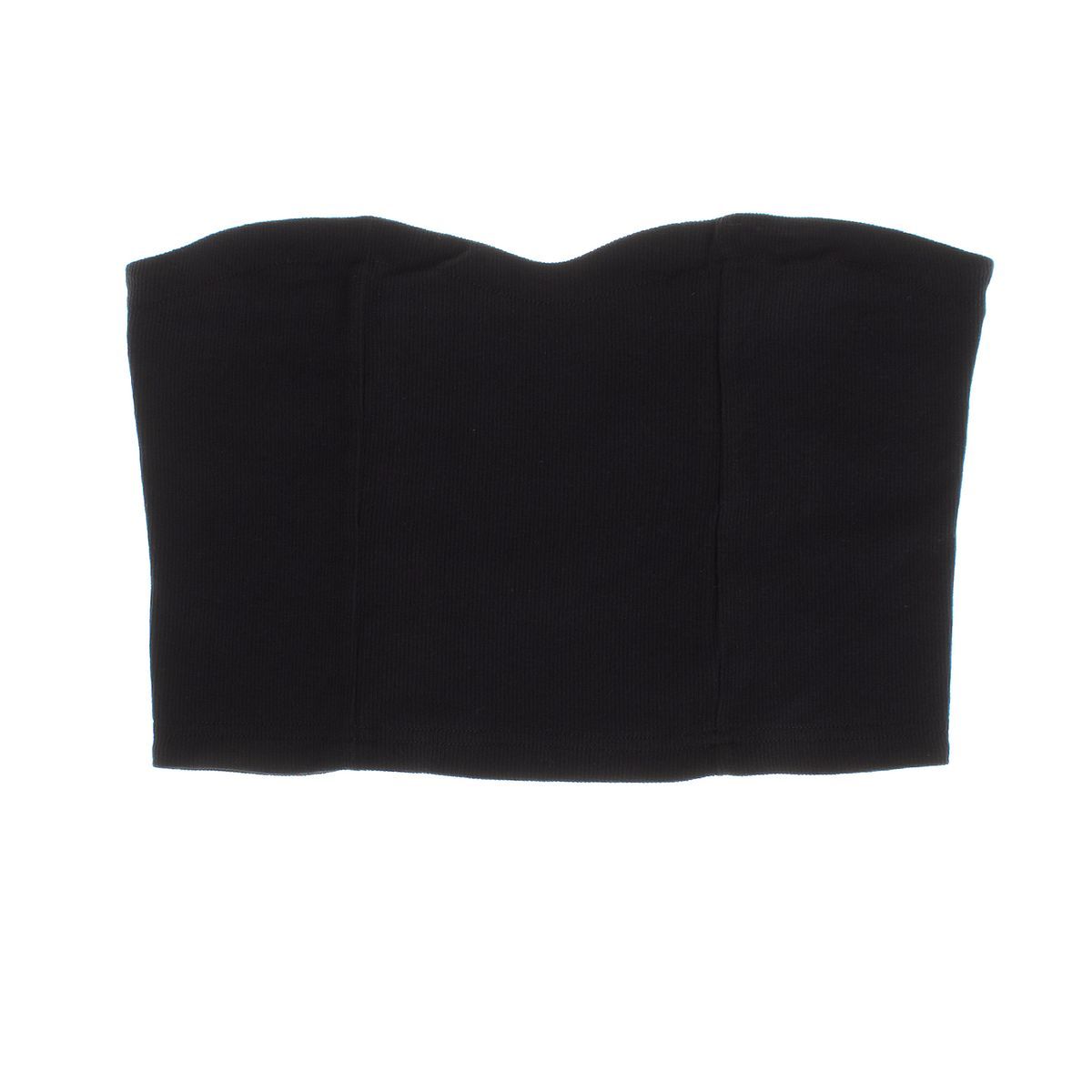 Geripptes Bandeau-Top mit Herzausschnitt