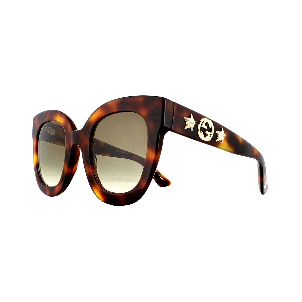 Übergroße Quadratische Havanna-Sonnenbrille
