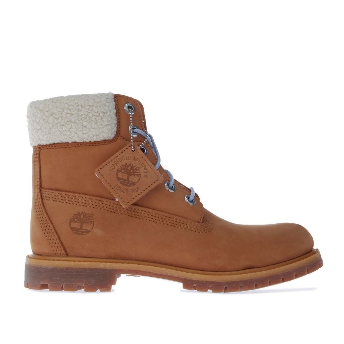 Premium-Nubuckstiefel mit Lammfellkragen