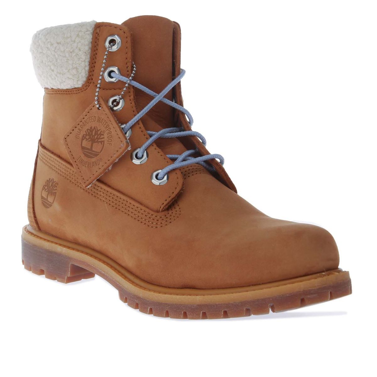 Premium-Nubuckstiefel mit Lammfellkragen