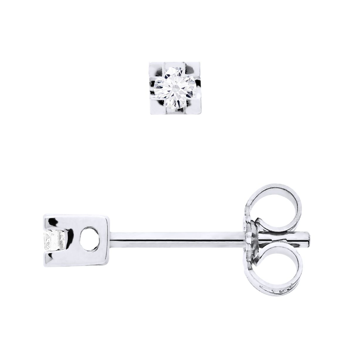 Herzförmige Diamant-Ohrstecker