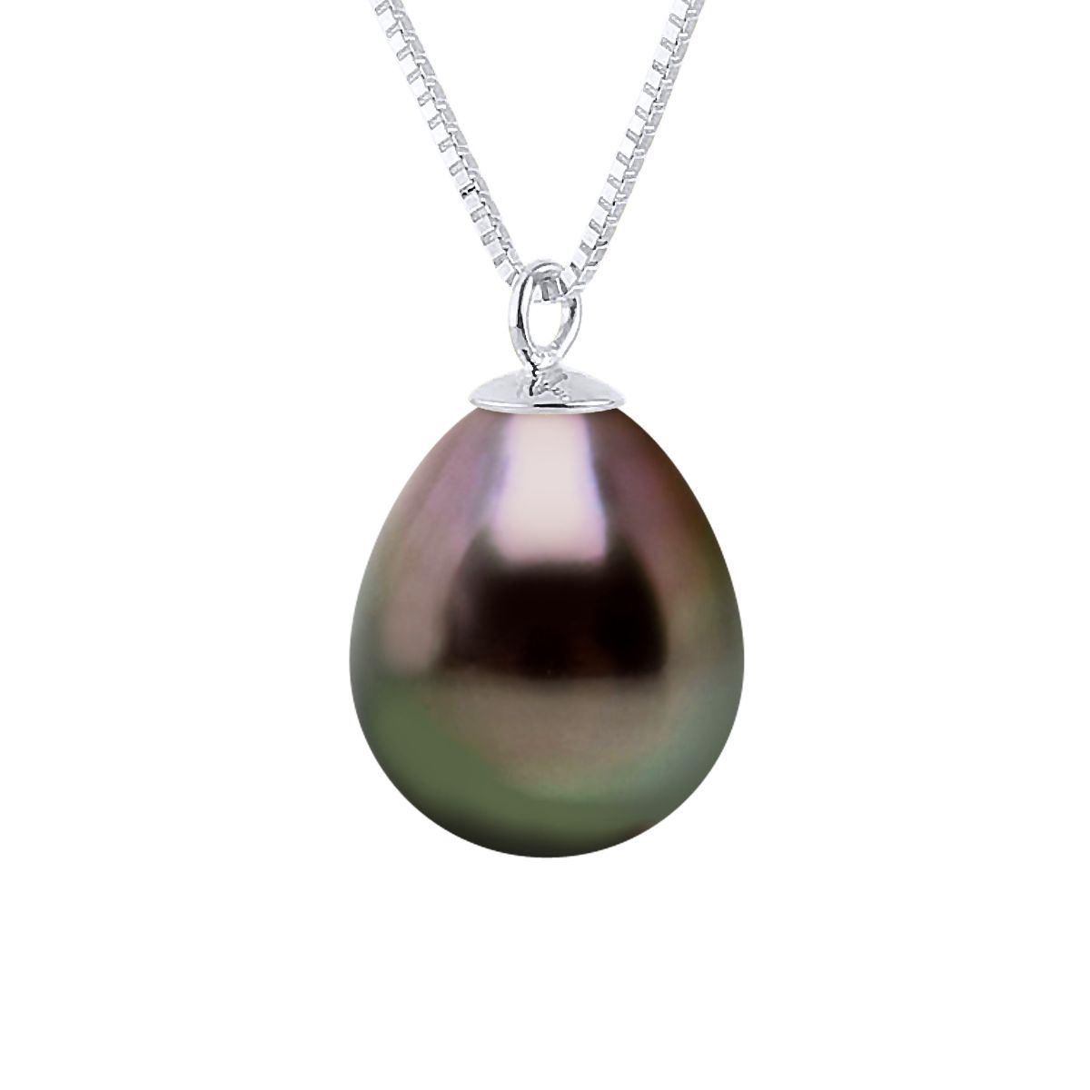Elegante Tahiti-Perlen-Halskette in Tropfenform