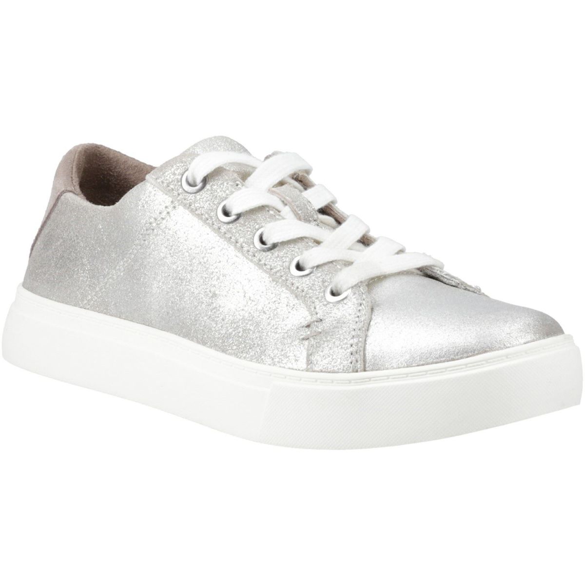 Funkelnde Metallic-Leder-Sneaker