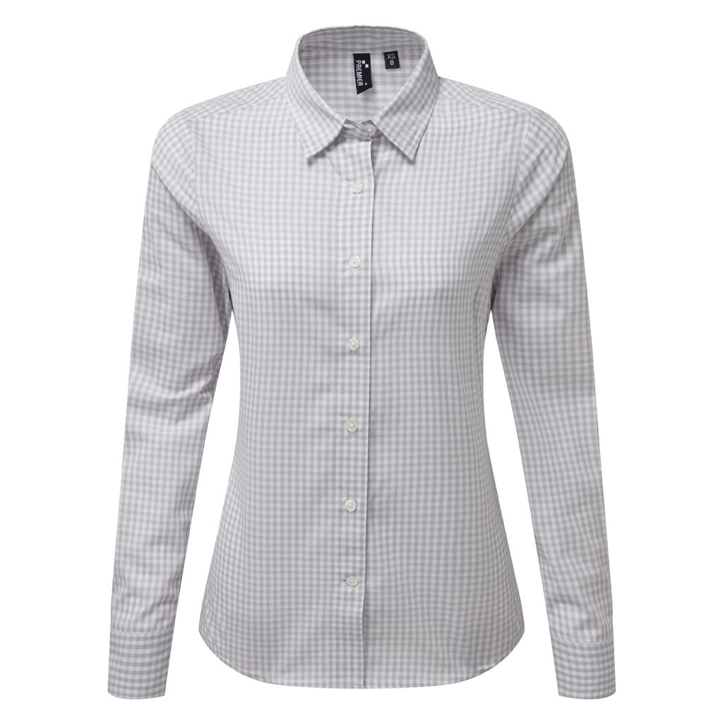 Langarmhemd mit Gingham-Karo