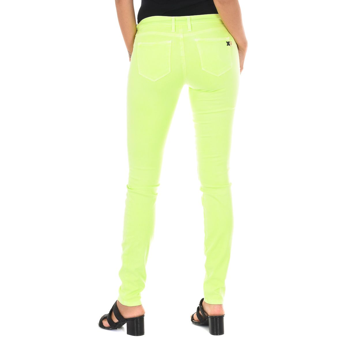Schmale Low-Rise Baumwollhose