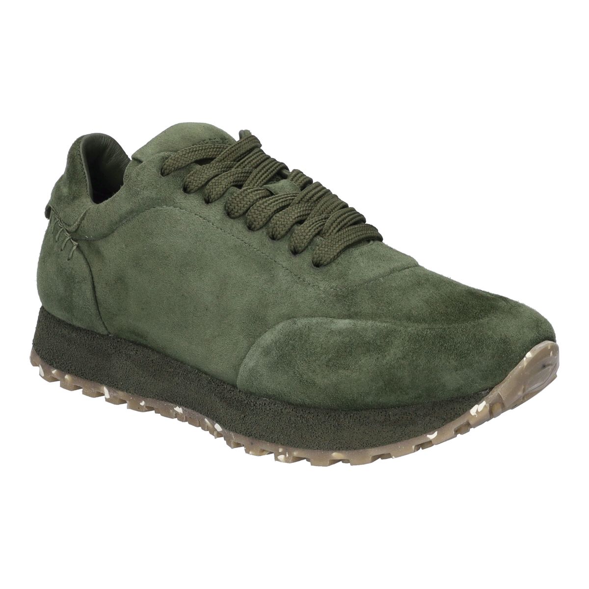 Flache Wildleder-Schnürsneaker