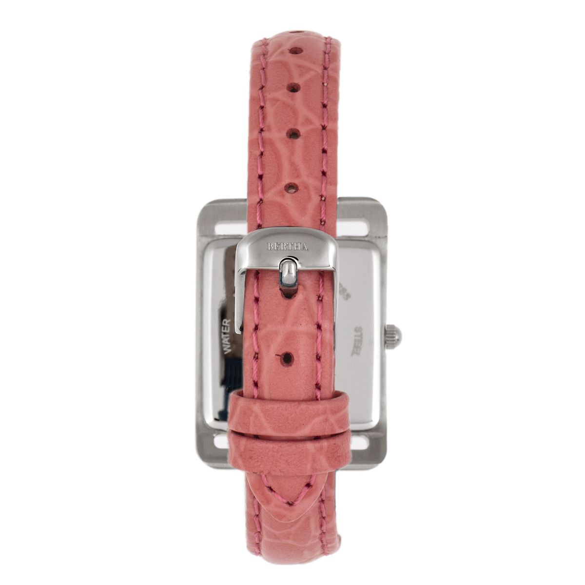 Rechteckige Armbanduhr mit Perlmutt