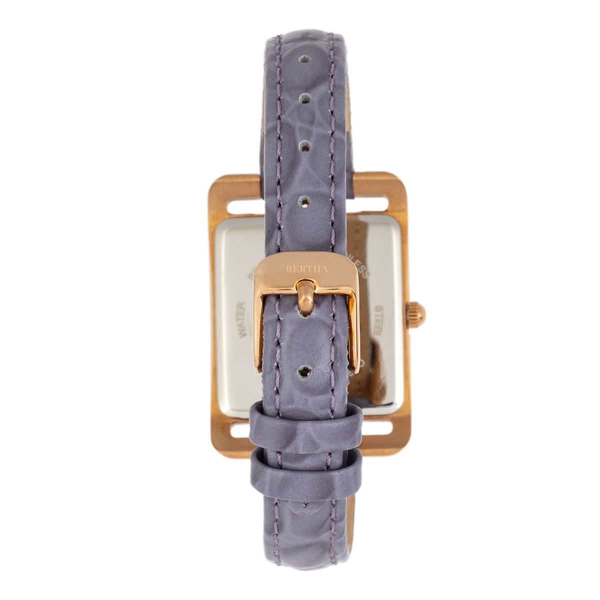 Rechteckige Armbanduhr mit Perlmutt