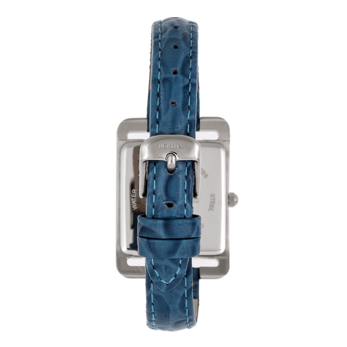 Rechteckige Armbanduhr mit Perlmutt