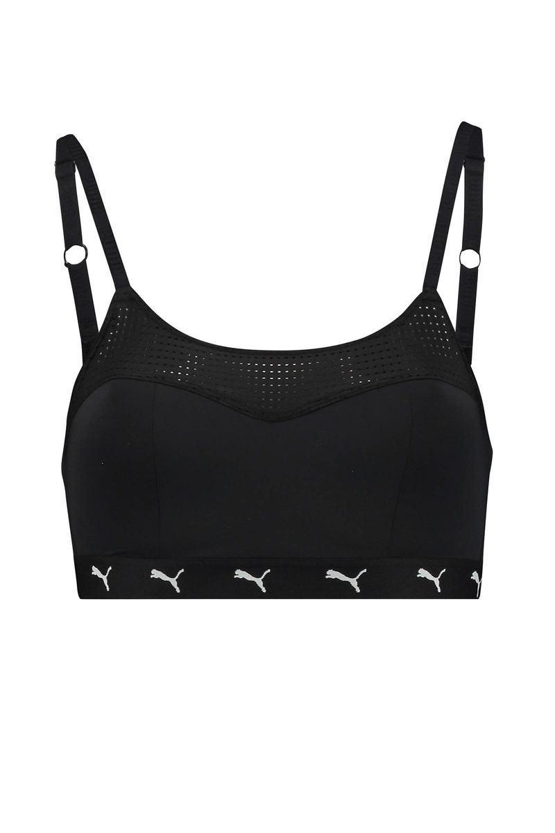 Sport-Bralette mit Mesh-Besatz
