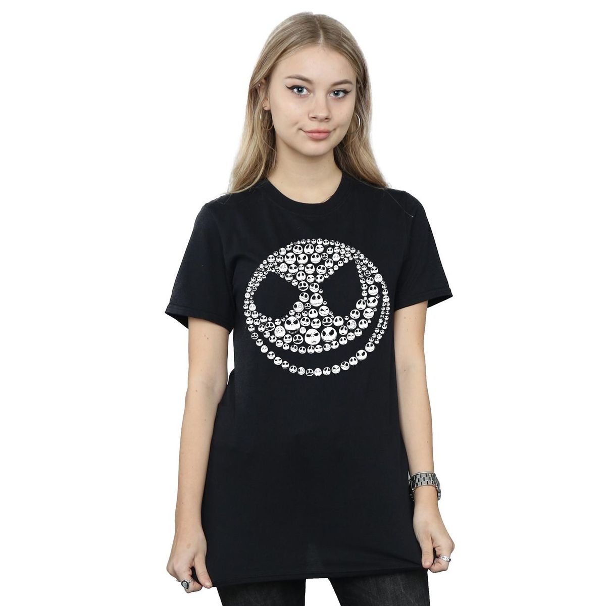 Jack Skellington Totenkopf Collage T-Shirt
