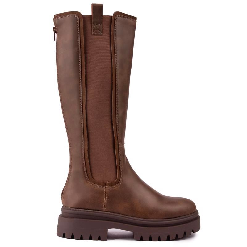 Hohe Chelsea-Boots mit Profilsohle