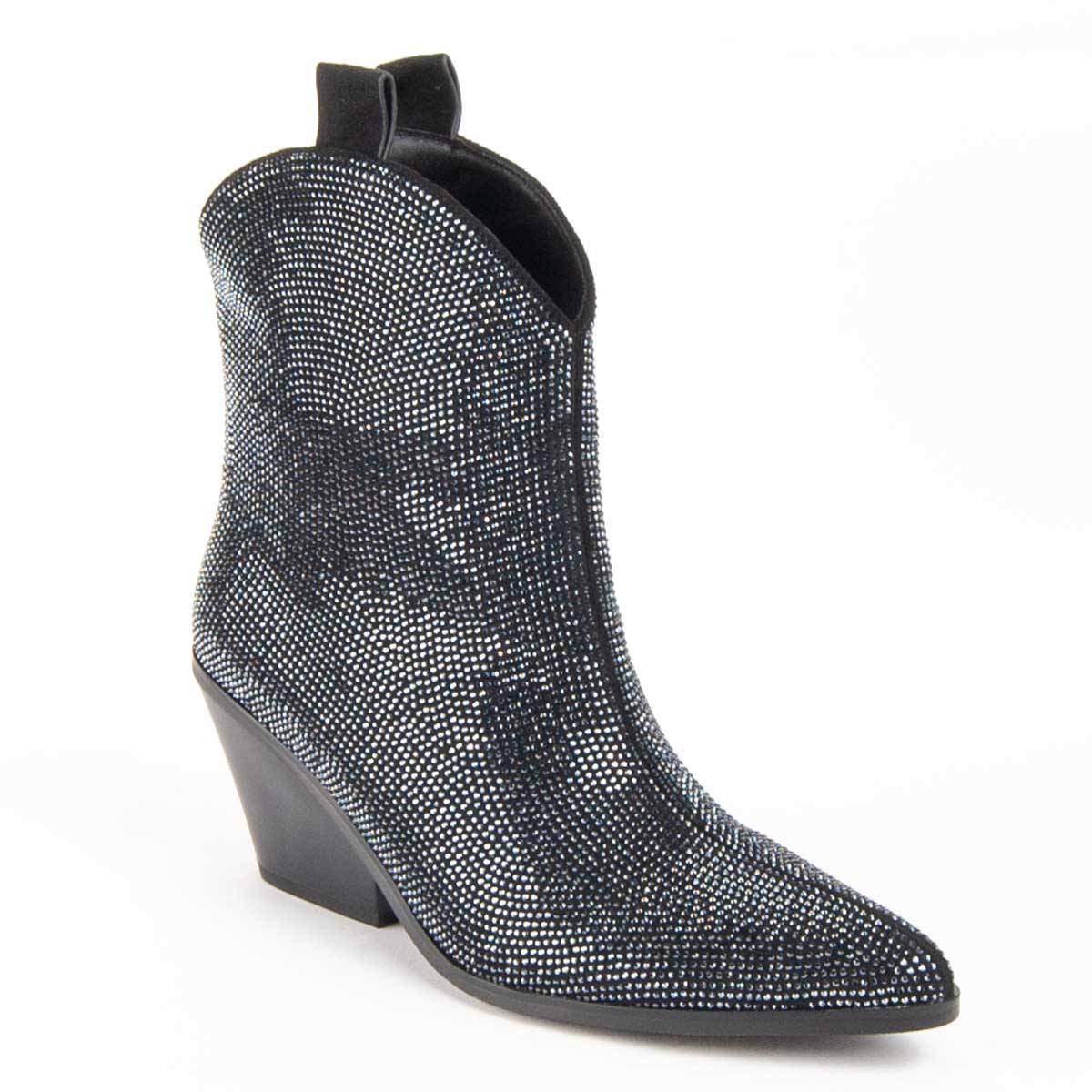 Strass-besetzte Western-Stiefeletten