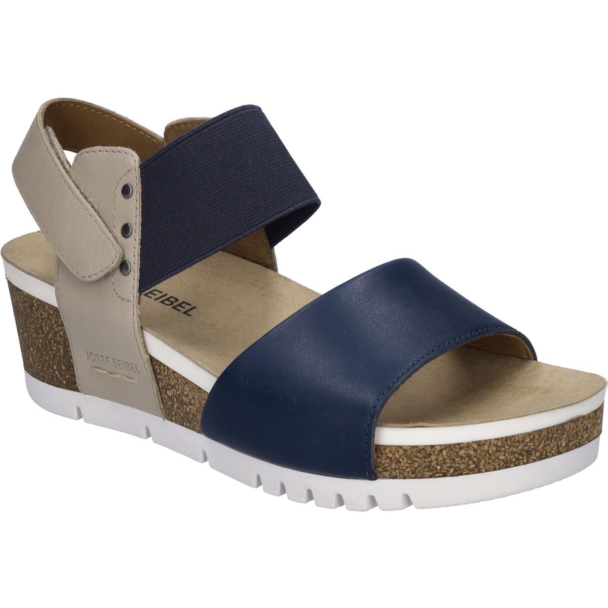 Komfort-Keilsandalen mit zwei Riemen