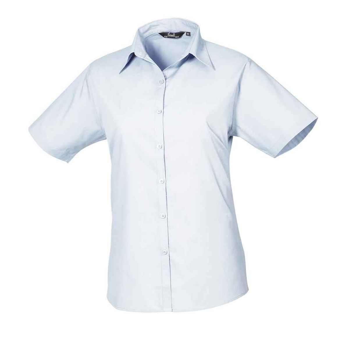 Kurzärmlige Popeline Business-Bluse