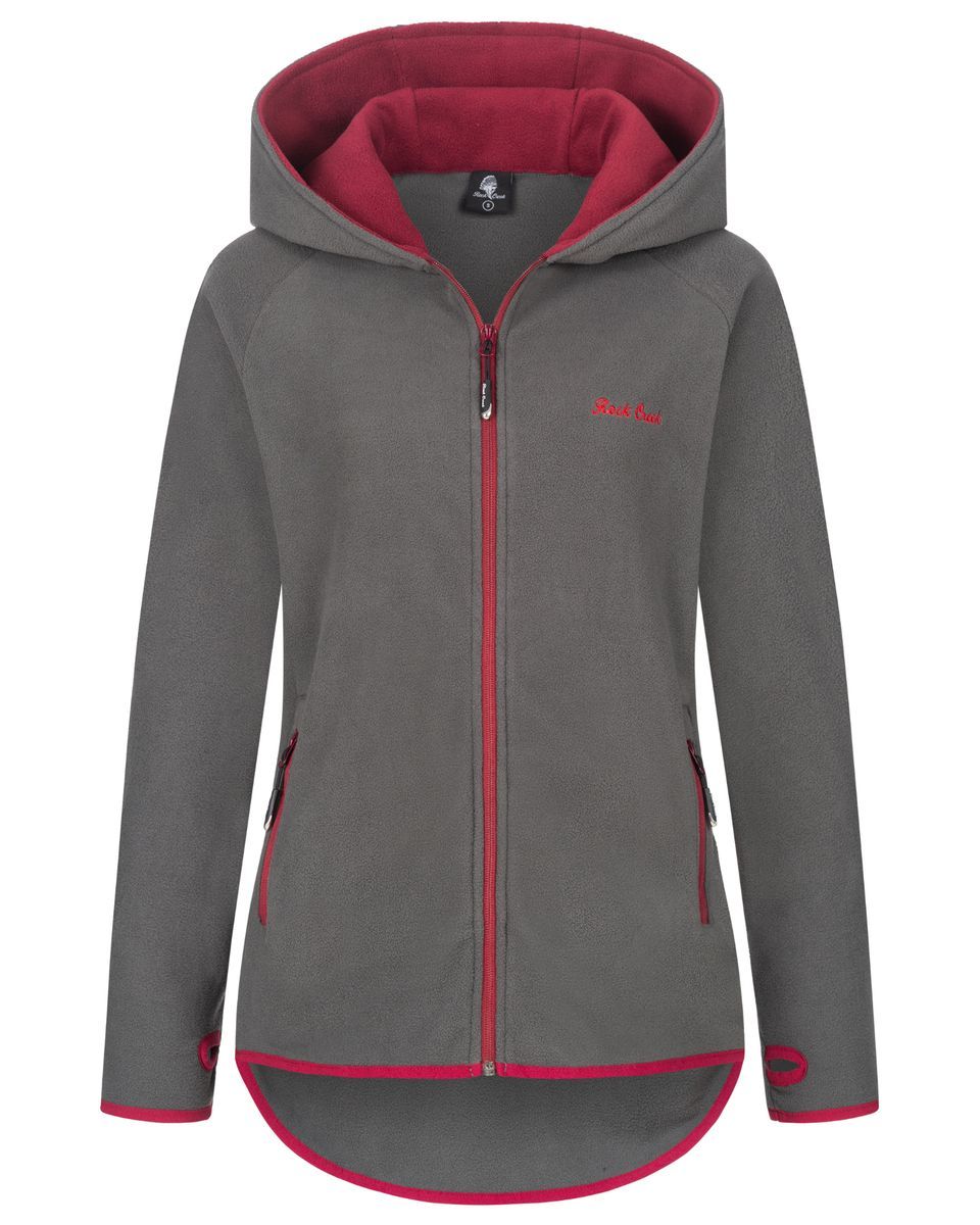 Fleece-Hoodie mit Vokuhila-Saum