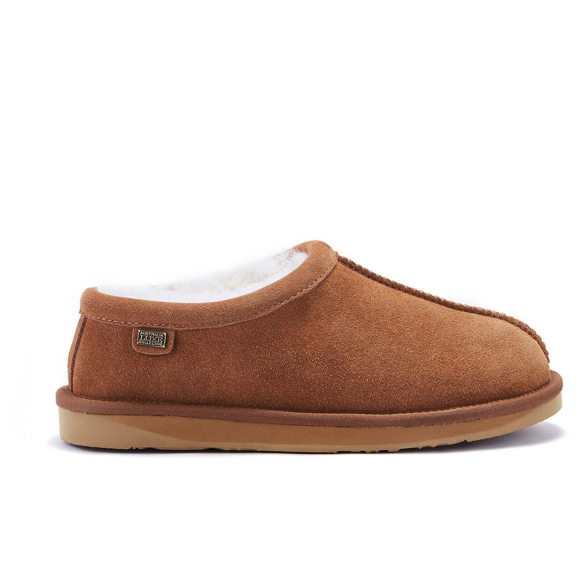 Lammfellgefütterte Wildleder-Slipper