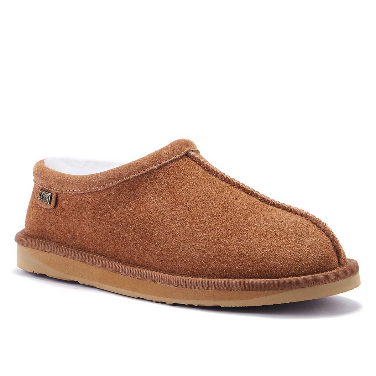 Lammfellgefütterte Wildleder-Slipper