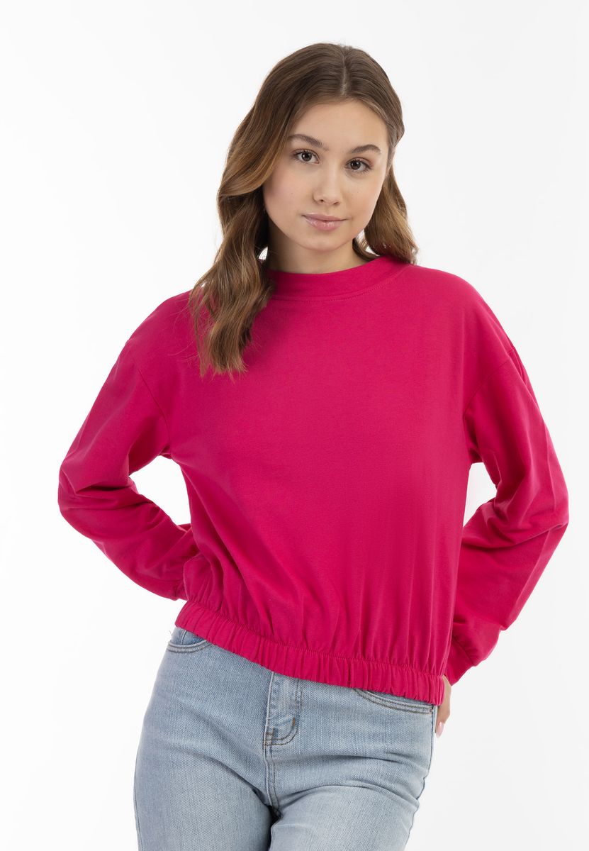 Sweatshirt mit elastischem Saum